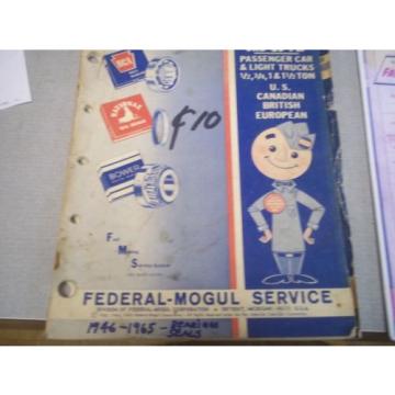 1963-1965 FEDERAL MOGUL SERVICE PARTS CATALOG BEARINGS SEALS ROLLER CAR TRUCK