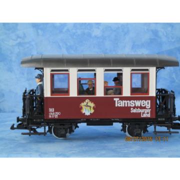 LGB #3307 &#034;Tamsweg&#034; Passenger Car w/ ball bearing wheels, lights &amp; passengers