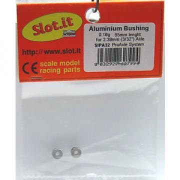 SLOT IT SIPA32 3/32 ALUMINUM / TEFLON AXLE BEARINGS (2) NEW 1/32 SLOT CAR PART