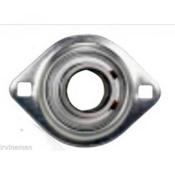 FHPFLZ202-15mm Bearing Flange Pressed Steel 2 Bolt 15mm Ball Bearings Rolling #5 image