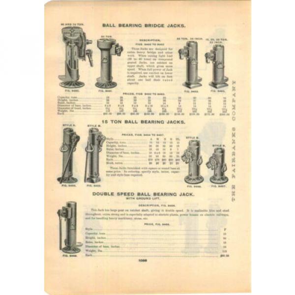 1906 ADVERTISEMENT Railroad Ball Bearing Bridge Jack Double Speed Railway Car #5 image